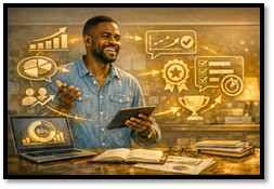 Apprenant avancé travaillant sur des documents de langue