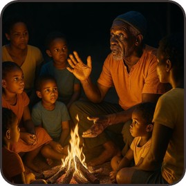 Livre ouvert avec un texte littéraire en langue africaine